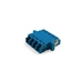 LC Quad Adapter Blue with Flange